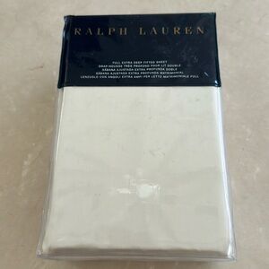 New Ralph Lauren Full Extra Deep Cream Fitted Sheet. $100
